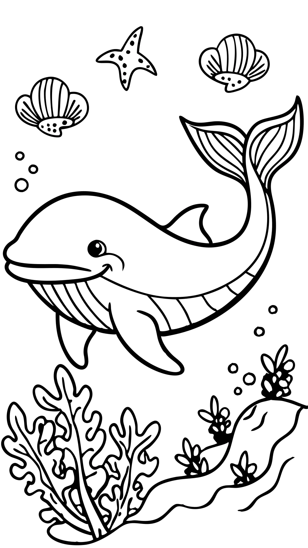 coloriage baleine